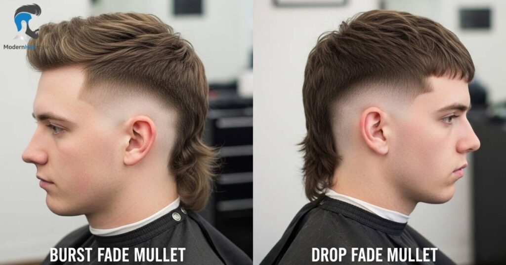 Burst Fade Mullet vs Drop Fade Mullet