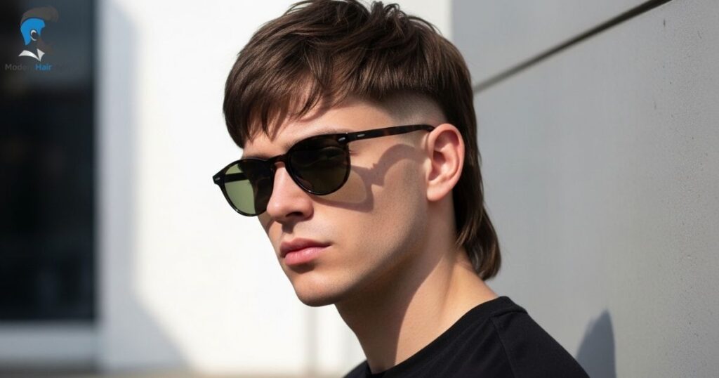 Modern Mullet Fade Straight Hair