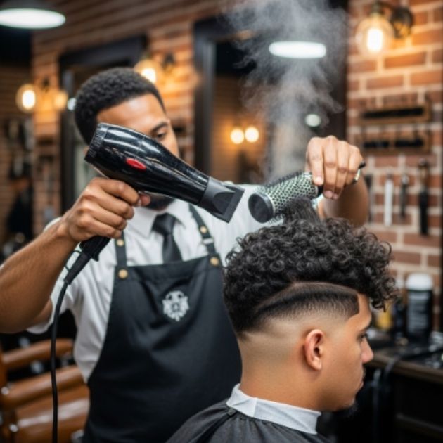 Barber Tutorial Blowout Low Taper Fade Curly Hair