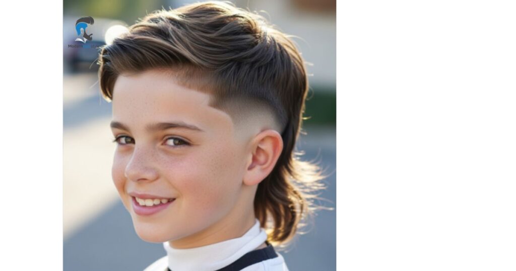 Burst Fade Boys Mullet Haircut