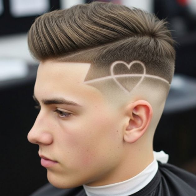 Burst Fade Heart Design