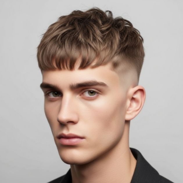 Burst Fade Textured Crop or Fringe Design