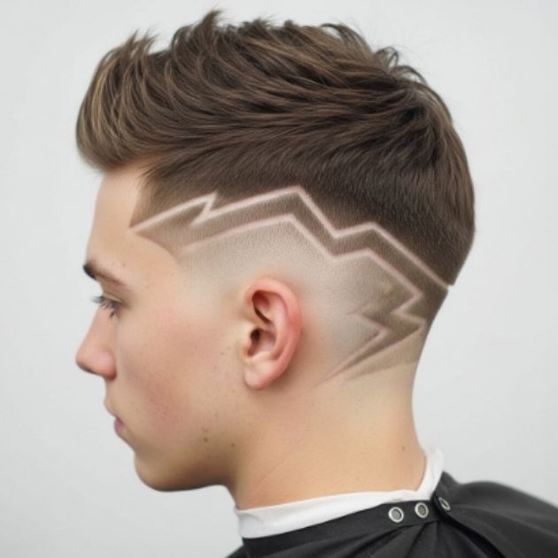 Burst Fade Zigzag Design