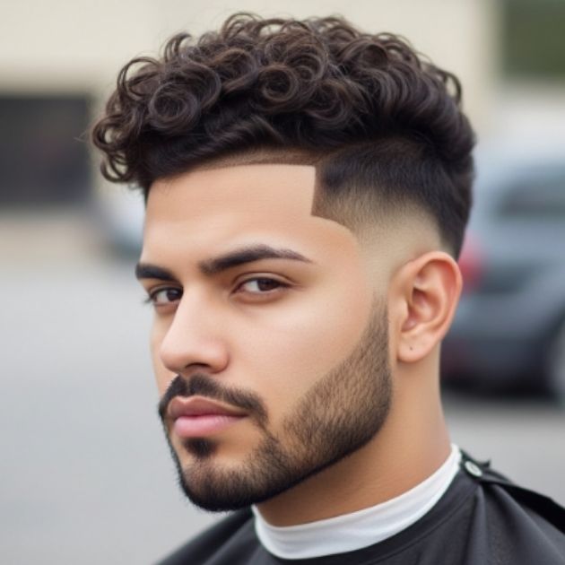 Hispanic Blowout Low Taper Fade Curly Hair