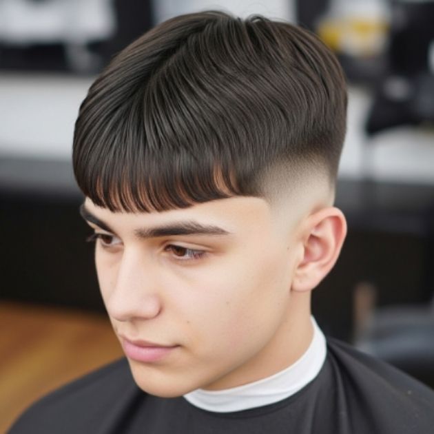 Long Burst Fade Straight Hair Curtains