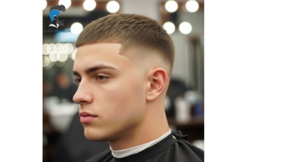 Low Taper Buzz Cut with Drop Fade Shape