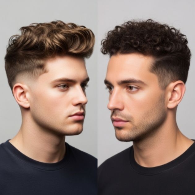 Perm Blowout Low Taper Fade Curly Hair vs Natural Curls