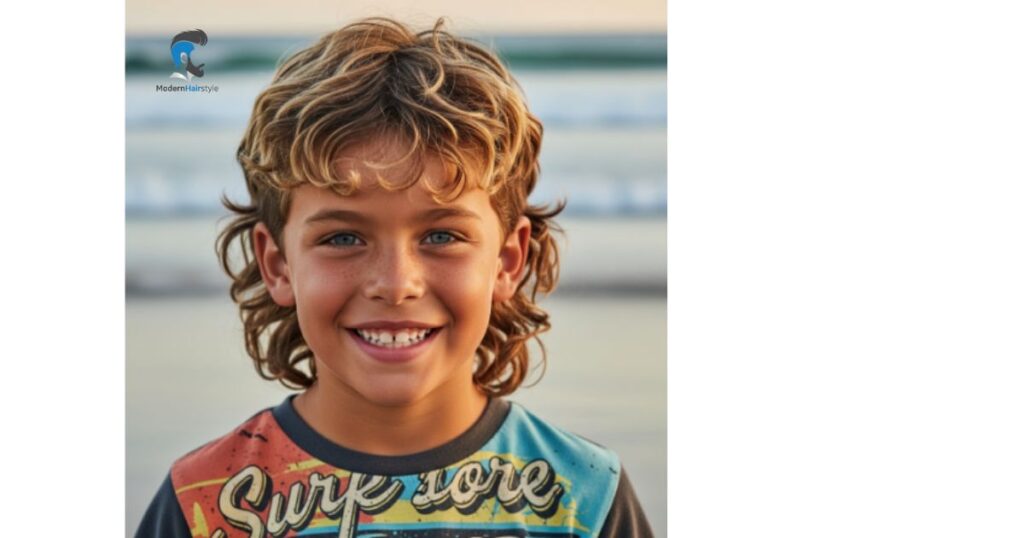 Wavy Surfer Mullet for Boys