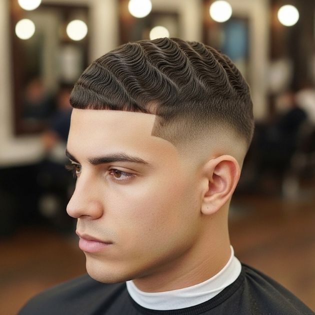 Burst Fade Buzz Cut for Waves