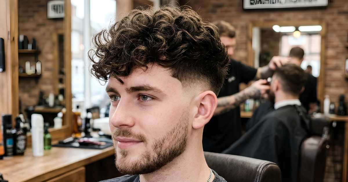 Burst Fade Curly Hair