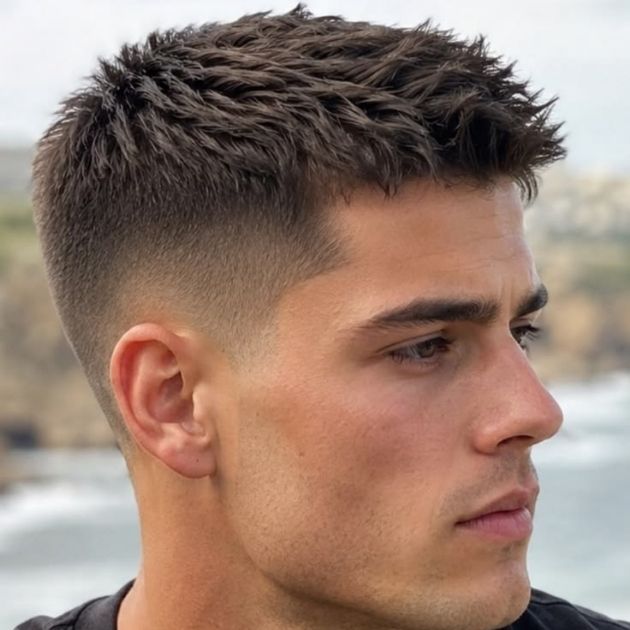 Edgy Crew Cut with a Short Fade