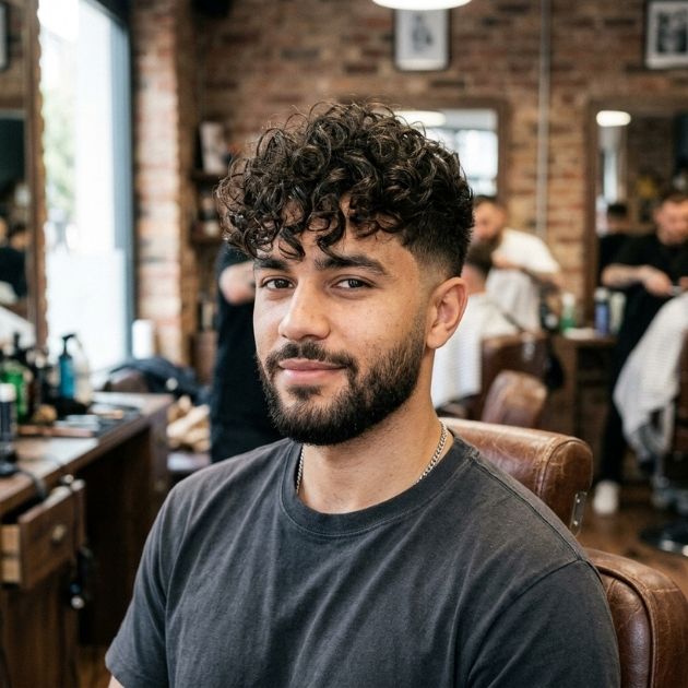 Fade Medium Messy Men Curly Hairstyles