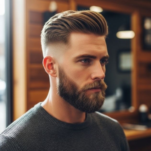 Long Crew Cut with Beard