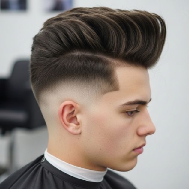 Low Taper Fade + Blowout