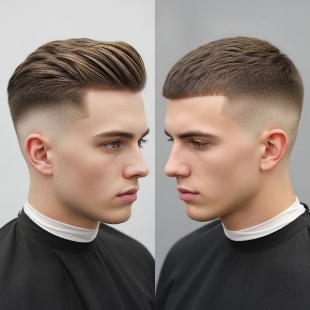 High Fade Haircut Men Short Hair and Long Hair