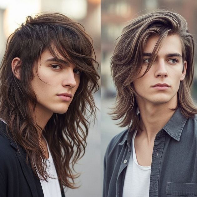 Very Long Wolf Cut Men and Long Long Wolf Cut Men