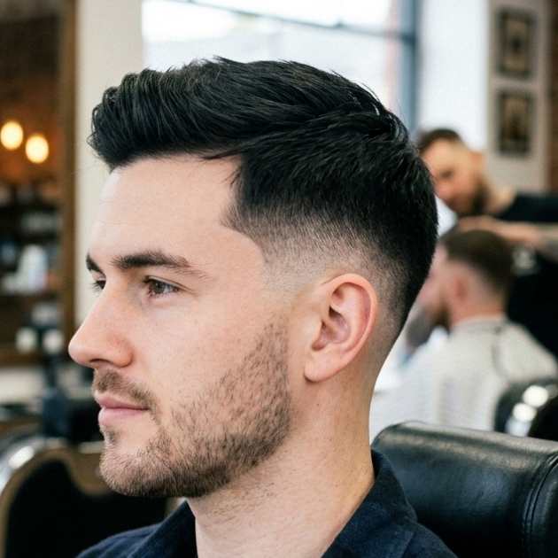 Classic Straight Burst Fade