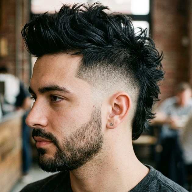 High Burst Fade Mohawk