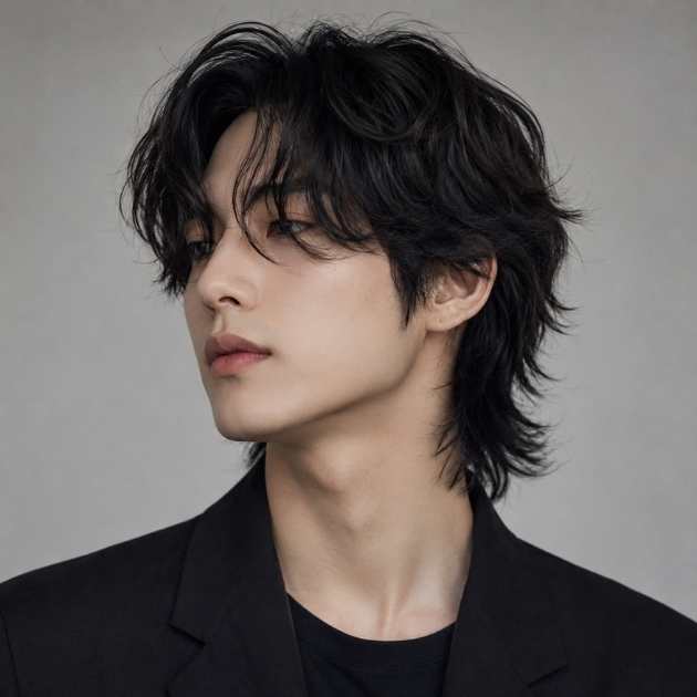 Korean-Inspired Wavy Mullet