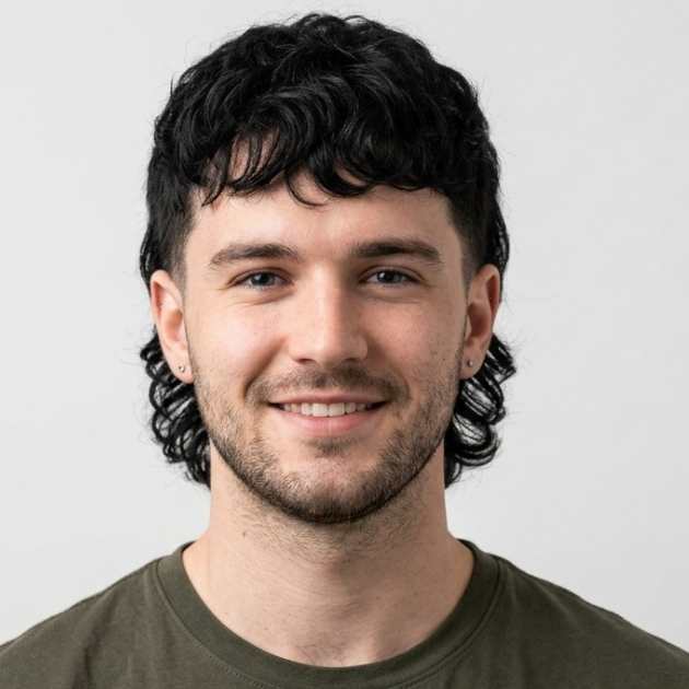 Short Wavy Mullet Men