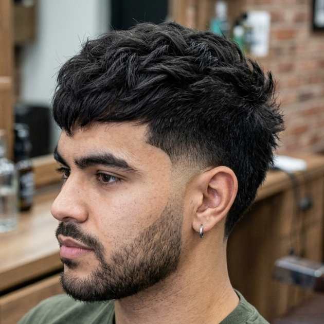 Thick Hair Burst Fade Textured Crop
