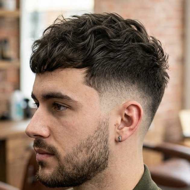 Wavy Burst Fade Textured Crop