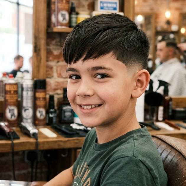 Low Taper Fade for Straight Hair Boys