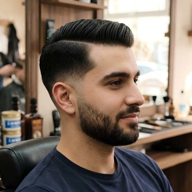 Low Taper Fade with Comb Over