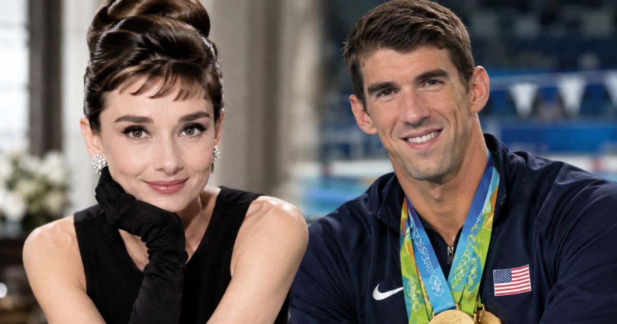 Audrey Hepburn and Michael Phelp
