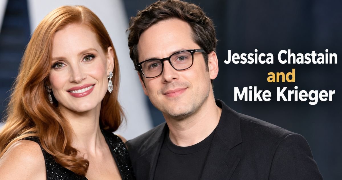 Jessica Chastain and Mike Krieger