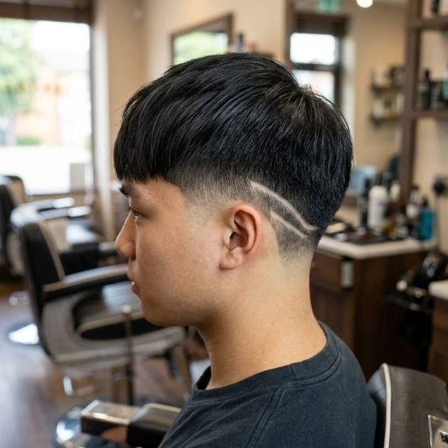 Low Taper Fade Designs for Straight Hair