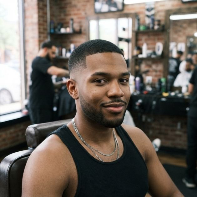 Modern Burst Fade Buzz Cut
