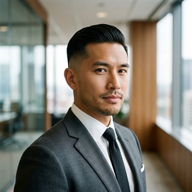 Professional Executive Slick Back Fade