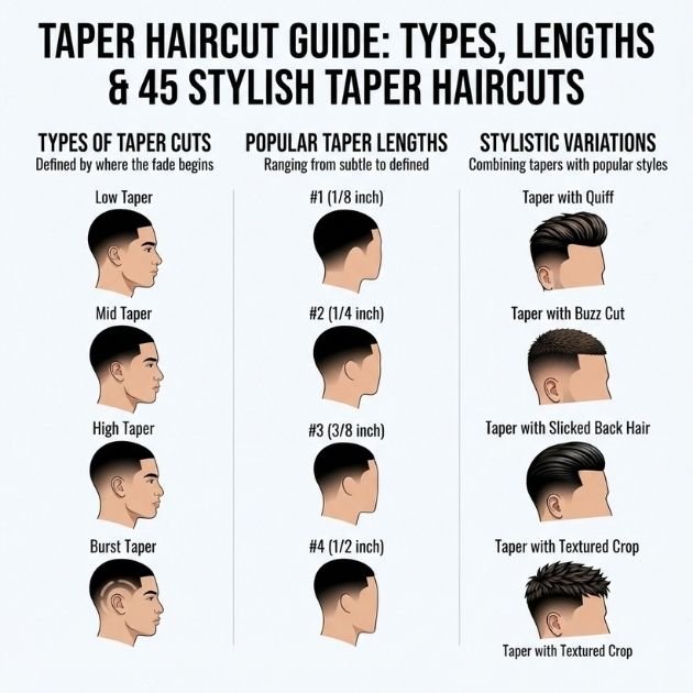 Taper Haircut Guide: Types, Lengths & 45 Stylish Taper Haircuts