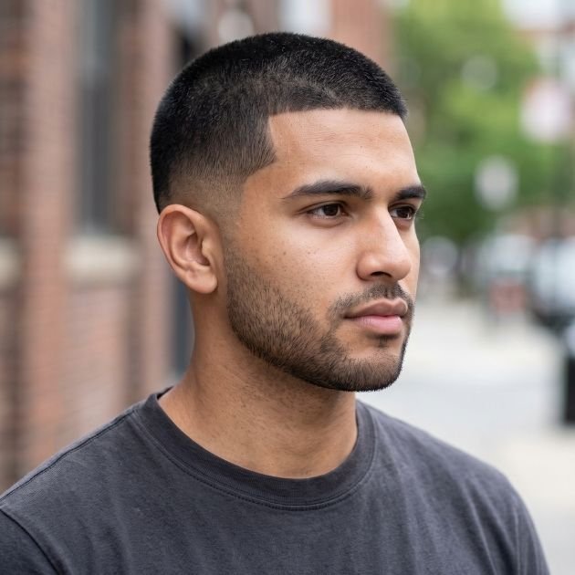 The Mid Taper Buzz Cut: Balanced and Bold